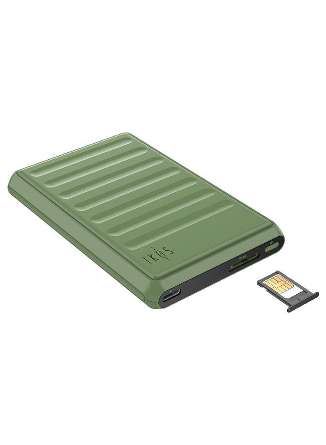 إيكوس K7S شريحة SIM بلوتوث لأجهزة ايفون وايباد – يعمل مع أجهزة iOS المقفلة، شريحة Nano SIM، مكالمات ورسائل SMS عبر GSM، بيانات إنترنت 4 جي، خط هاتف ثانوي لنظام iOS (بطاقة SIM مرفقة)